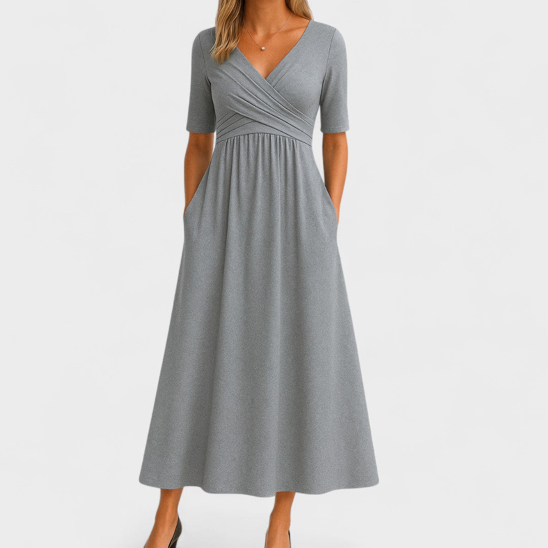 Joanna | Elegant Midi Kjole til Sommeren
