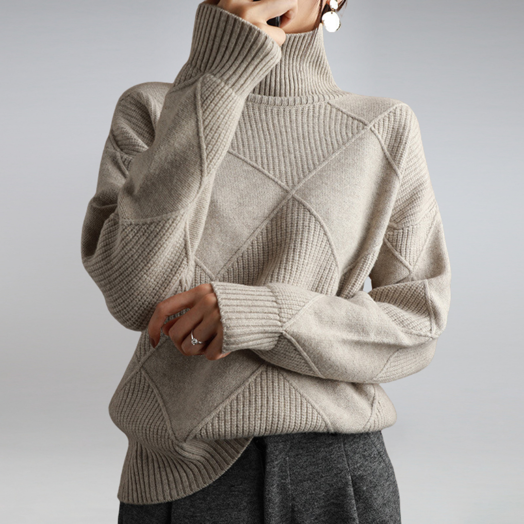 Adelina | Blød Rullekravesweater