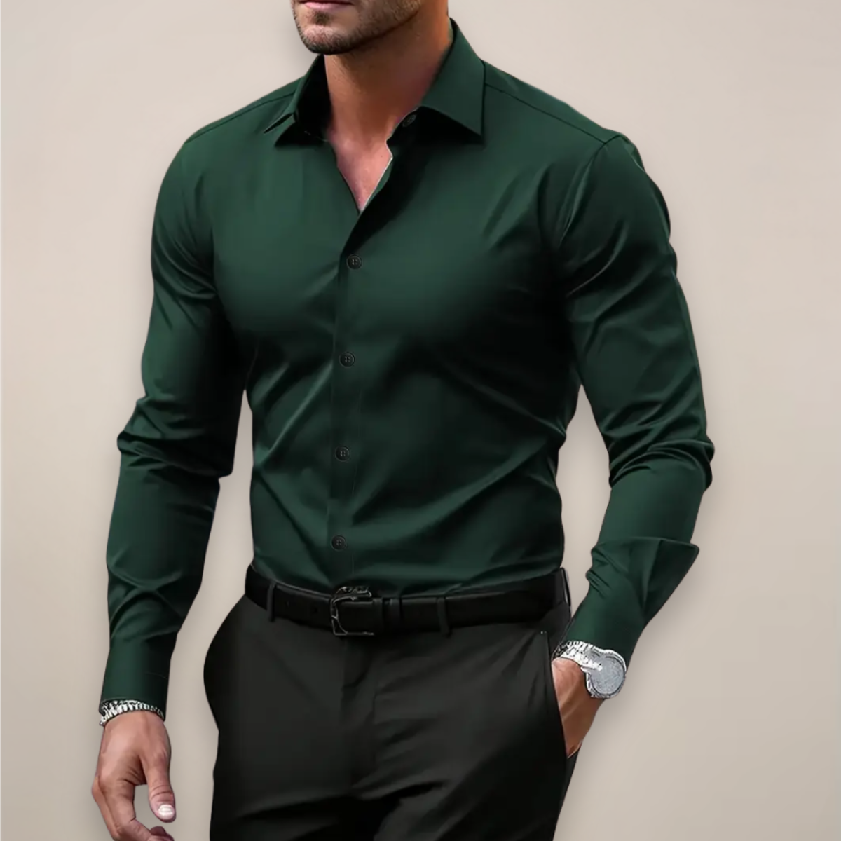 Valentin | Stilfuld Herre Forårs Slim Fit Skjorte