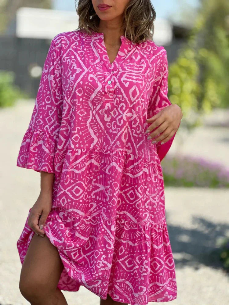 Kyara | Stilfuld Boho Print Tunika Kjole