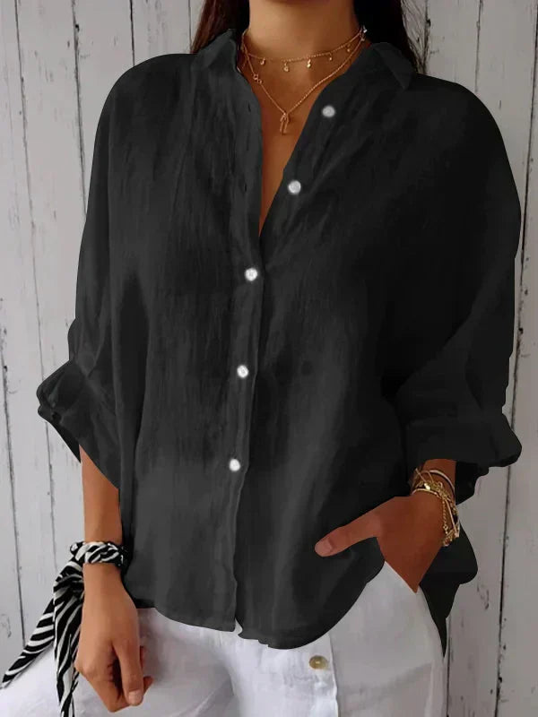 Marie | Stilfuld Casual Skjorte med Knapper
