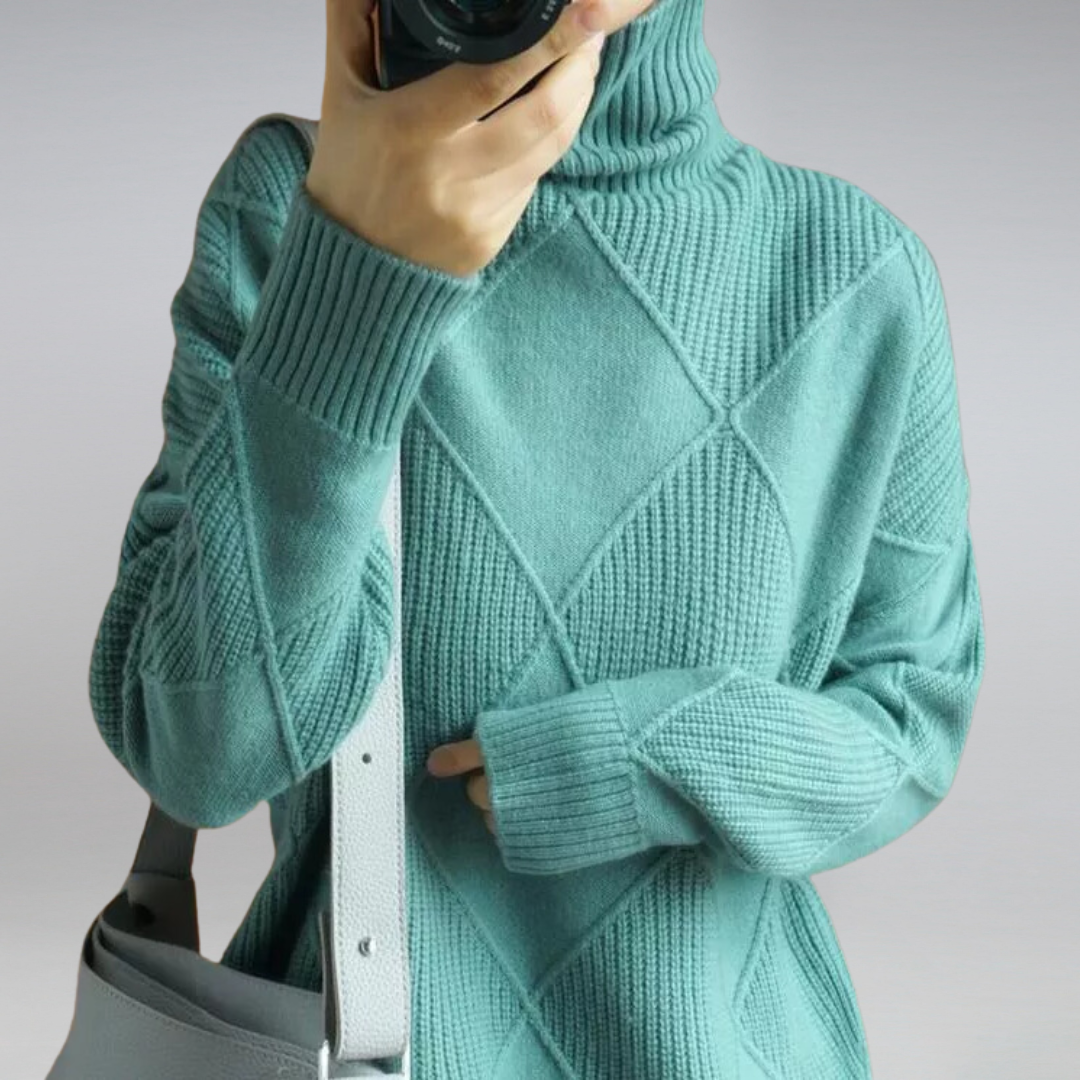 Adelina | Blød Rullekravesweater