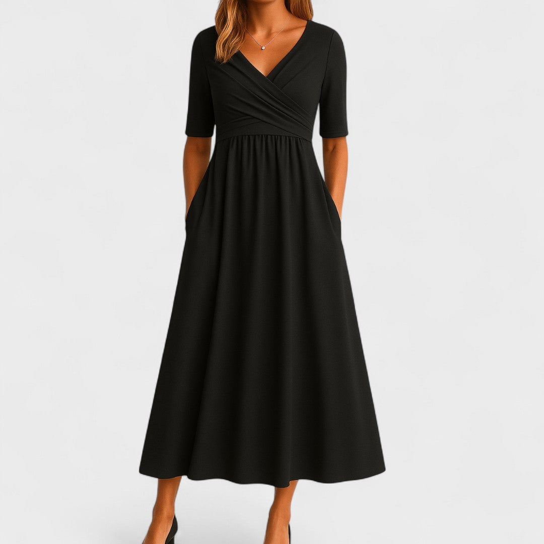 Joanna | Elegant Midi Kjole til Sommeren