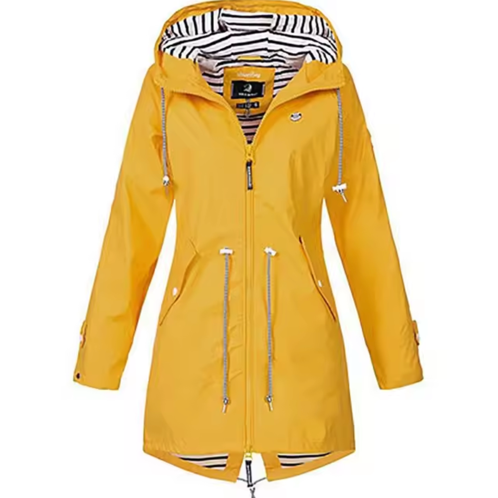 Aase | Parka med Stribet For og Snøre
