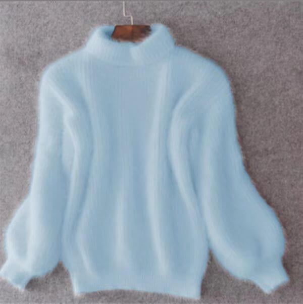 Frida | Blød Sweater med Puffærmer