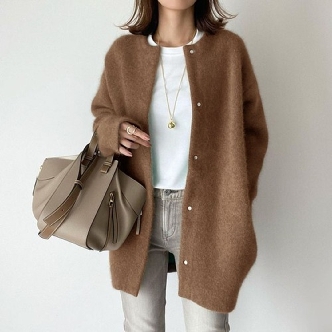 Julia | Blød Knaplukket Cardigan