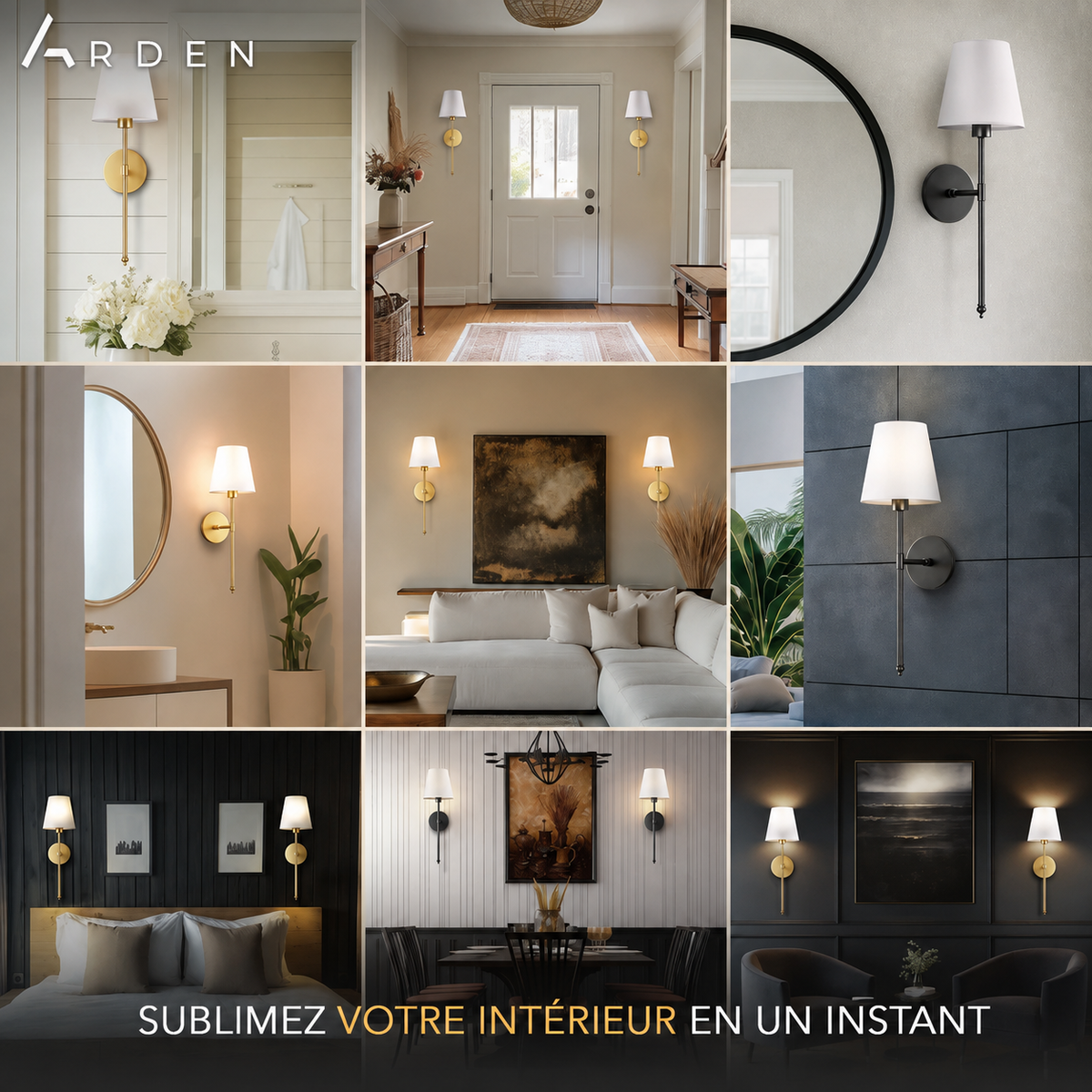 Appliques Murales Sans Fil, Sans Perçage