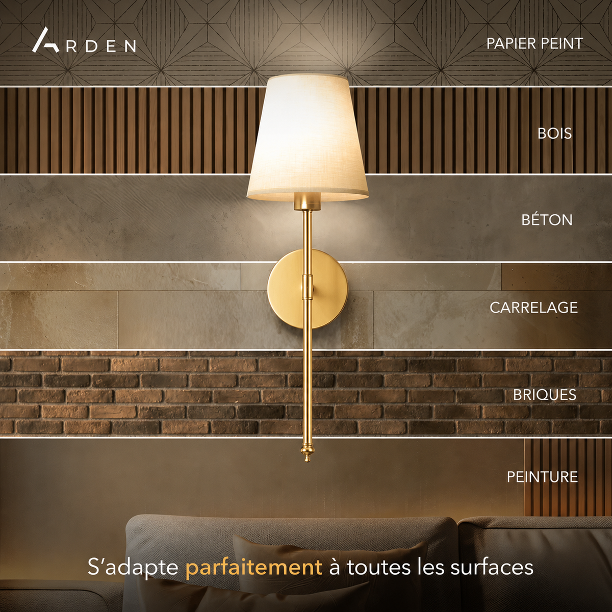 Appliques Murales Sans Fil, Sans Perçage