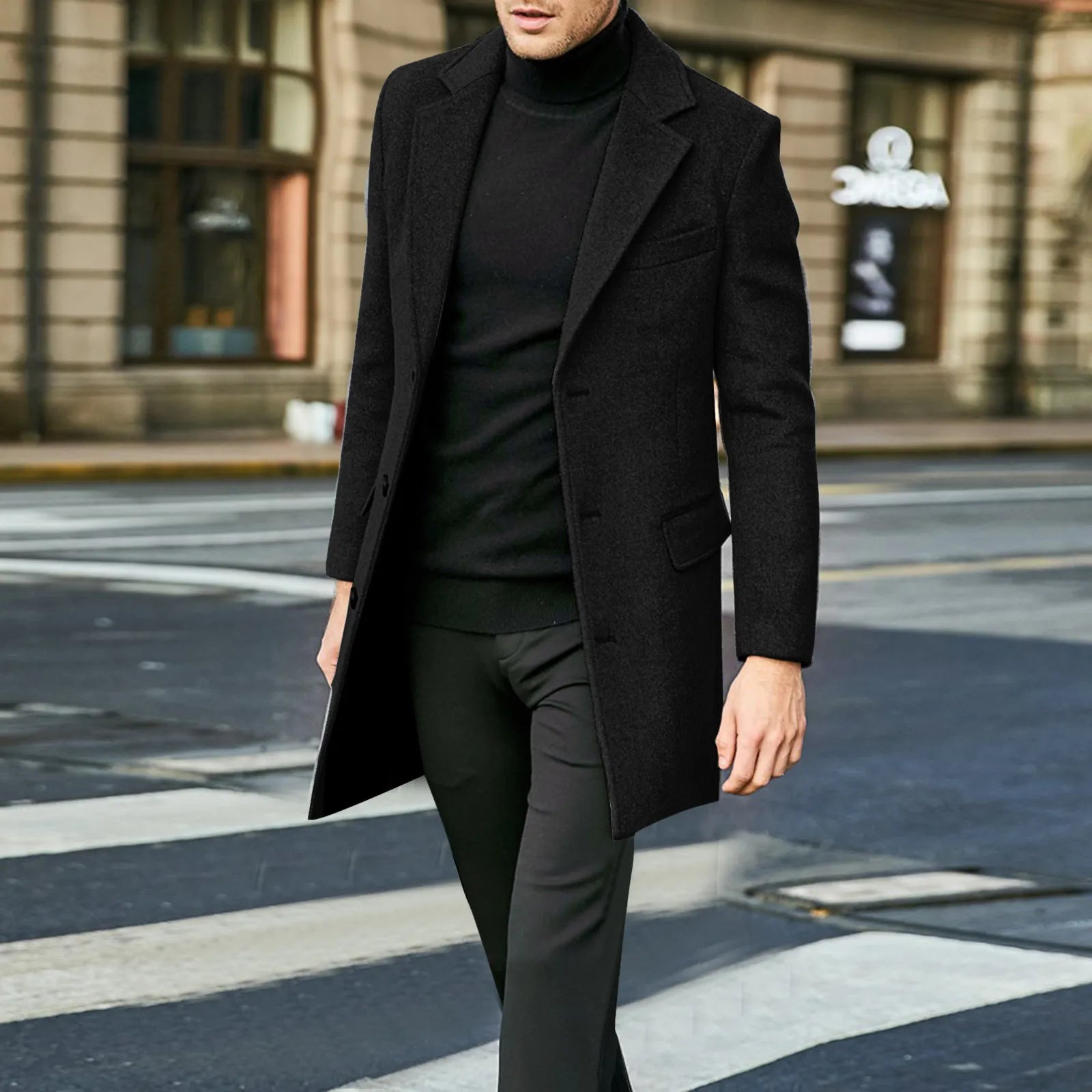 Preben | Herre Vinter Uld Trenchcoat Formelt Business