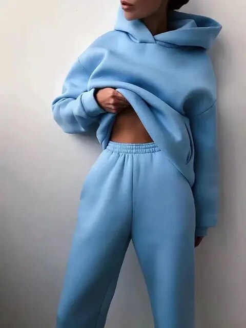 Jasmin | Dame Komfortabelt Hoodie Sæt Med Bukser