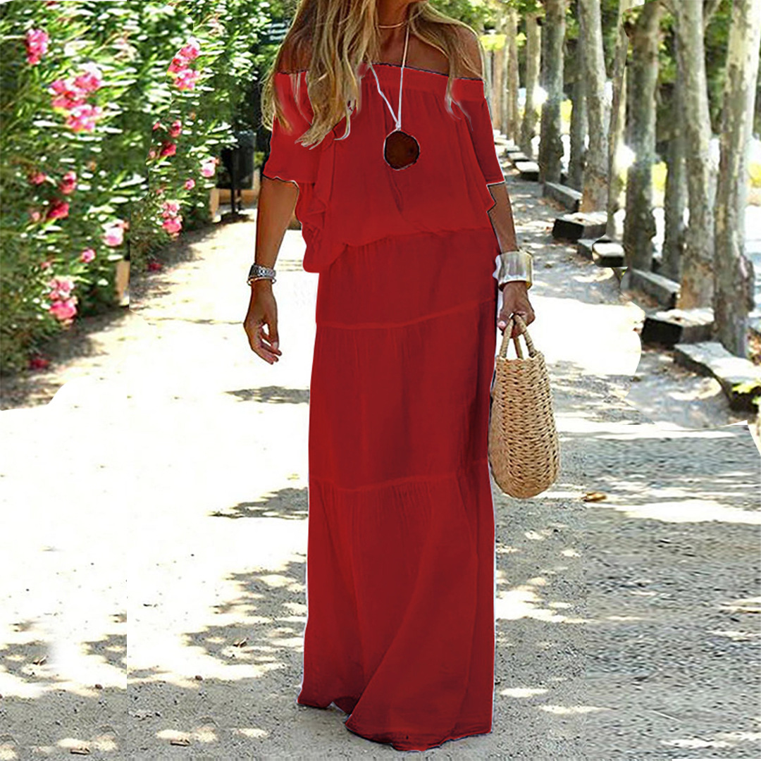 Alina | Stilfuld Off-Shoulder Sommerkjole