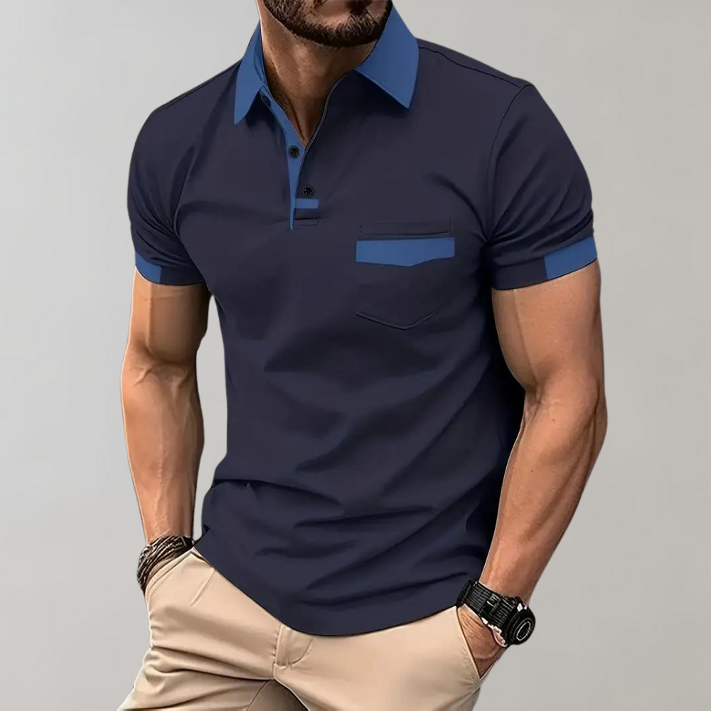 Daniel | Casual og Elegant Polo med Korte Ærmer